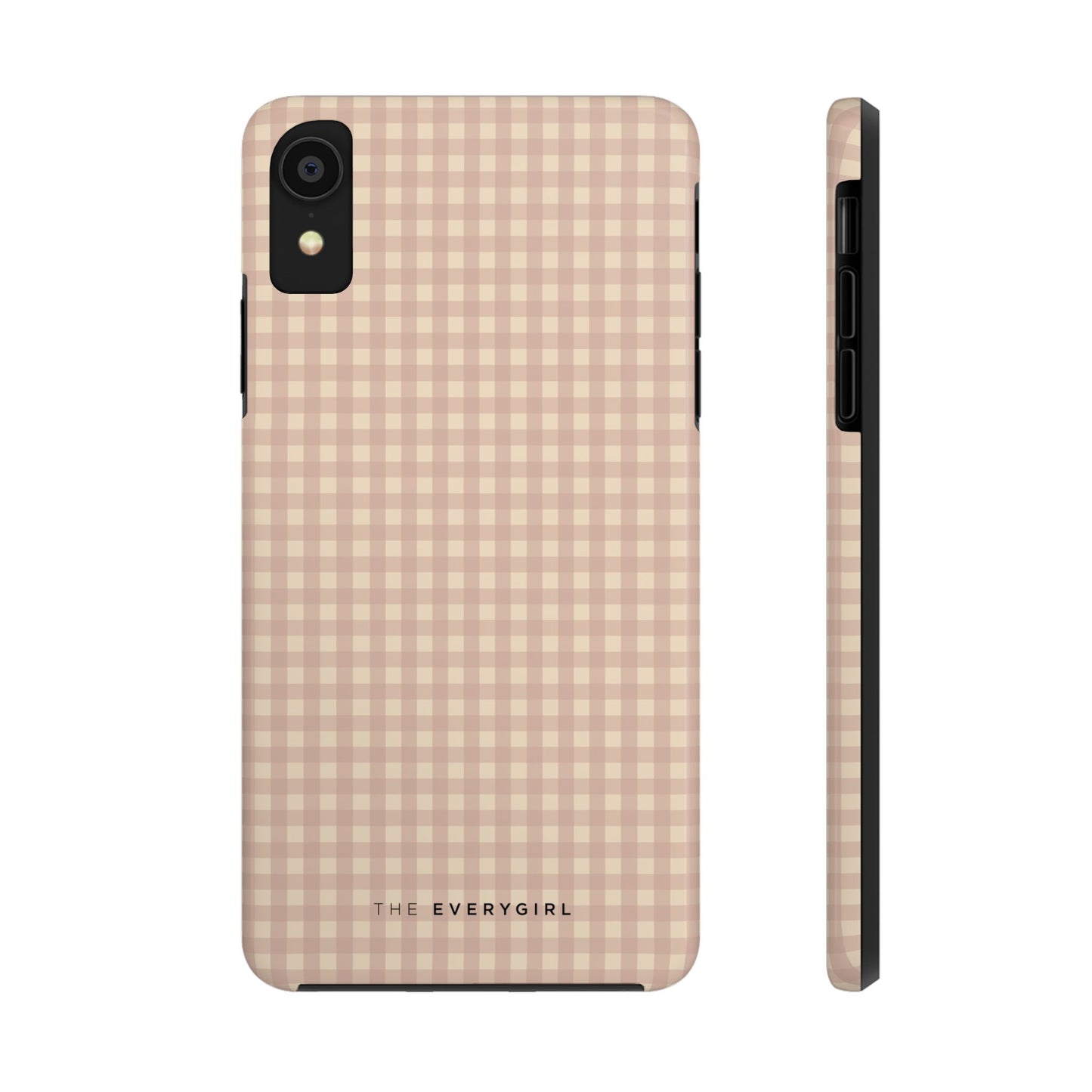 Neutral Blush Gingham IPhone Case