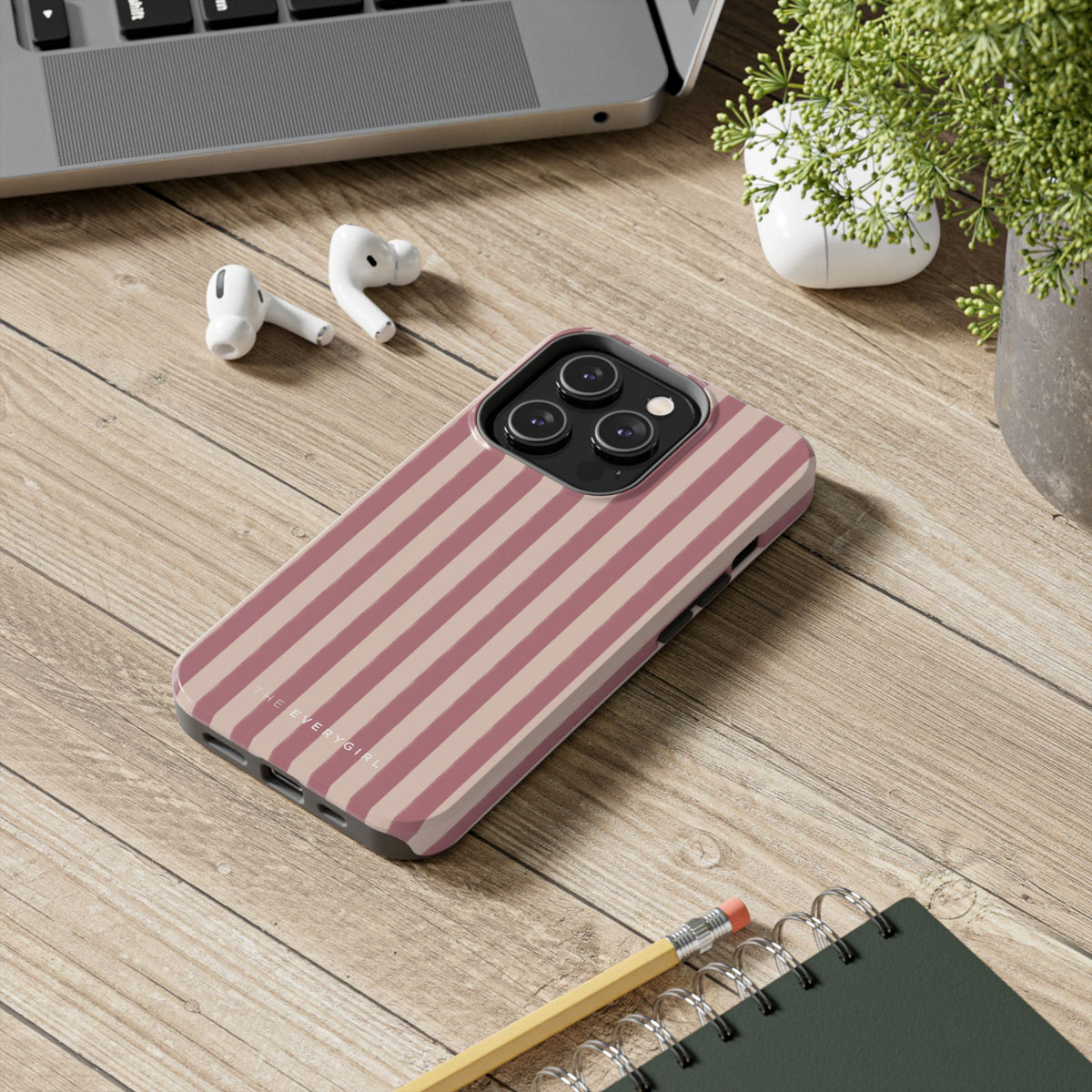 Tone on Tone Pink Stripes IPhone Case