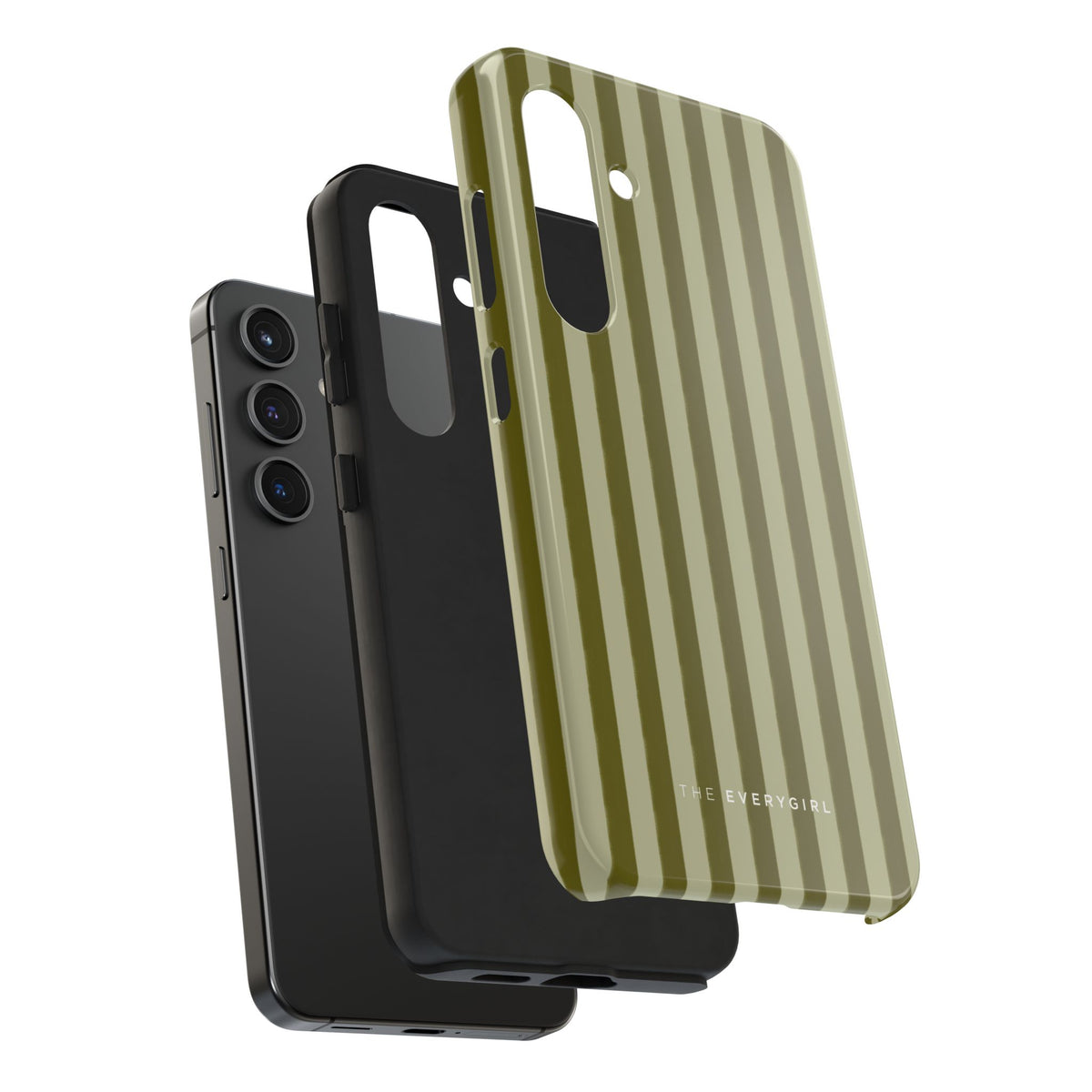 Tone on Tone Green Stripes IPhone Case