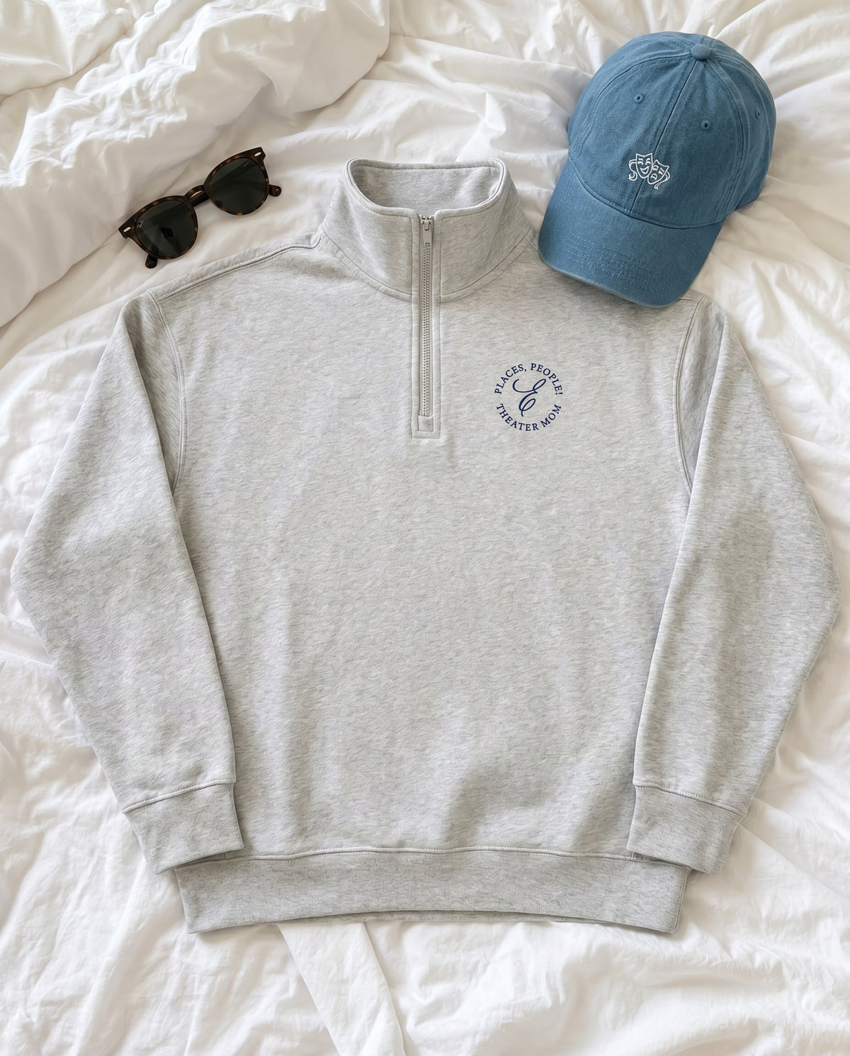 Theater Mom Half Zip Sweatshirt