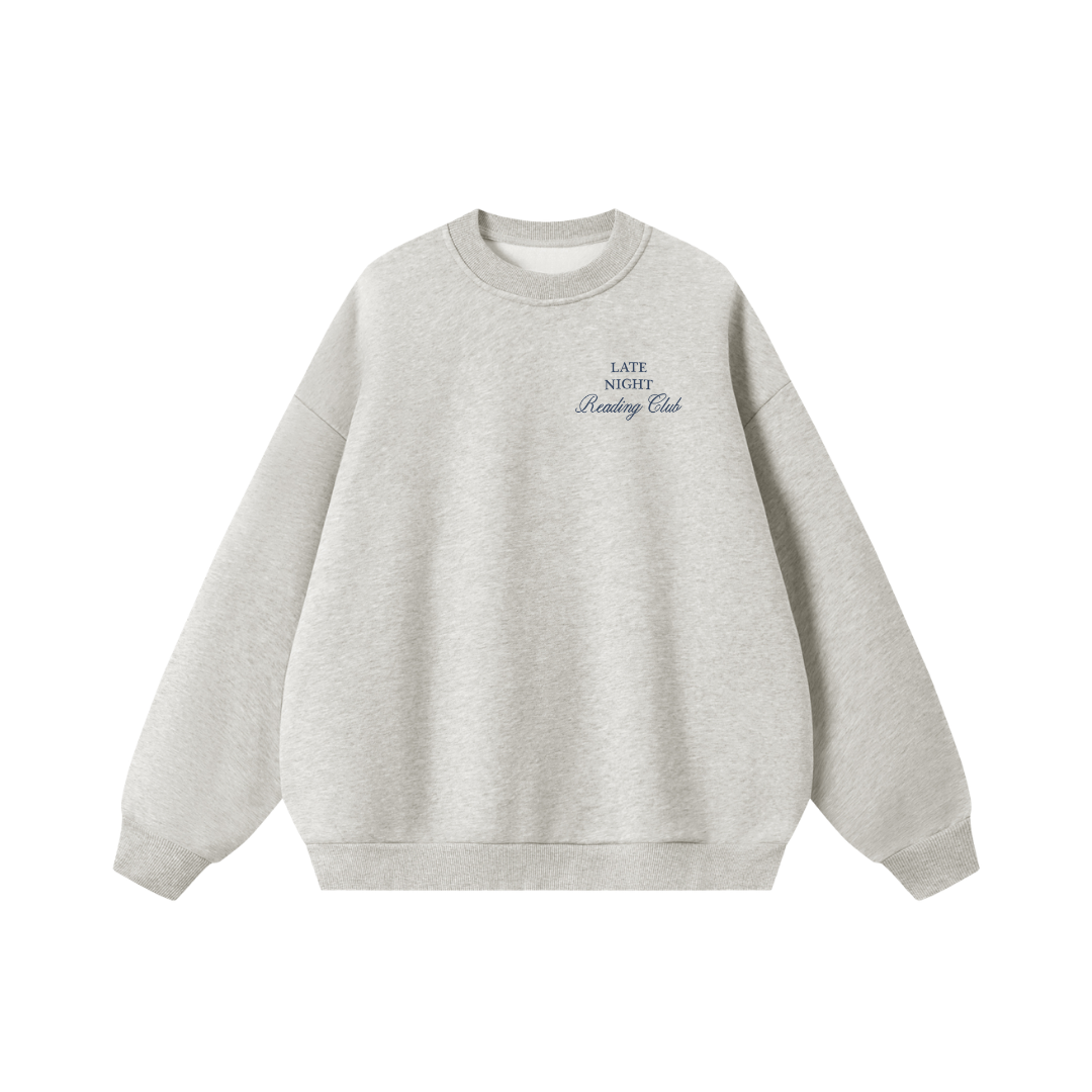 Late Night Reading Club Grey Sweatshirt
