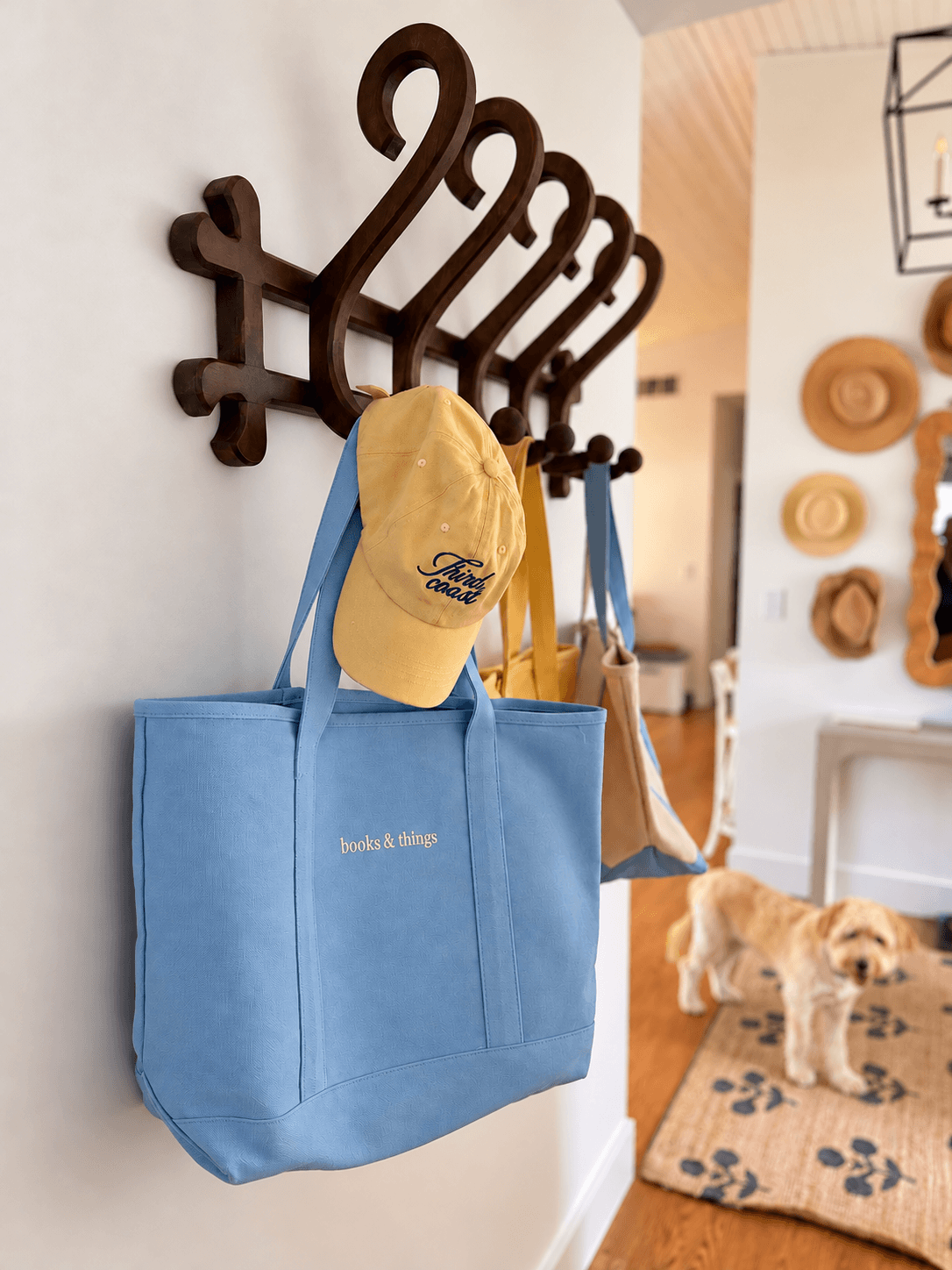 Parisian Blue "Books & Things" Tote Bag