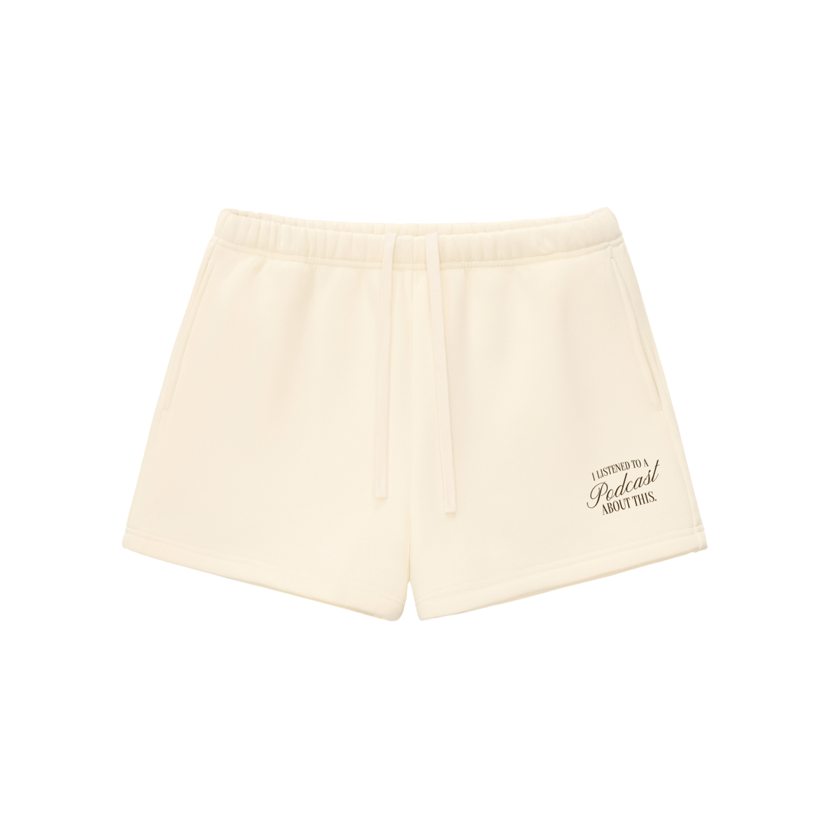 Podcast Fleece Drawstring Shorts