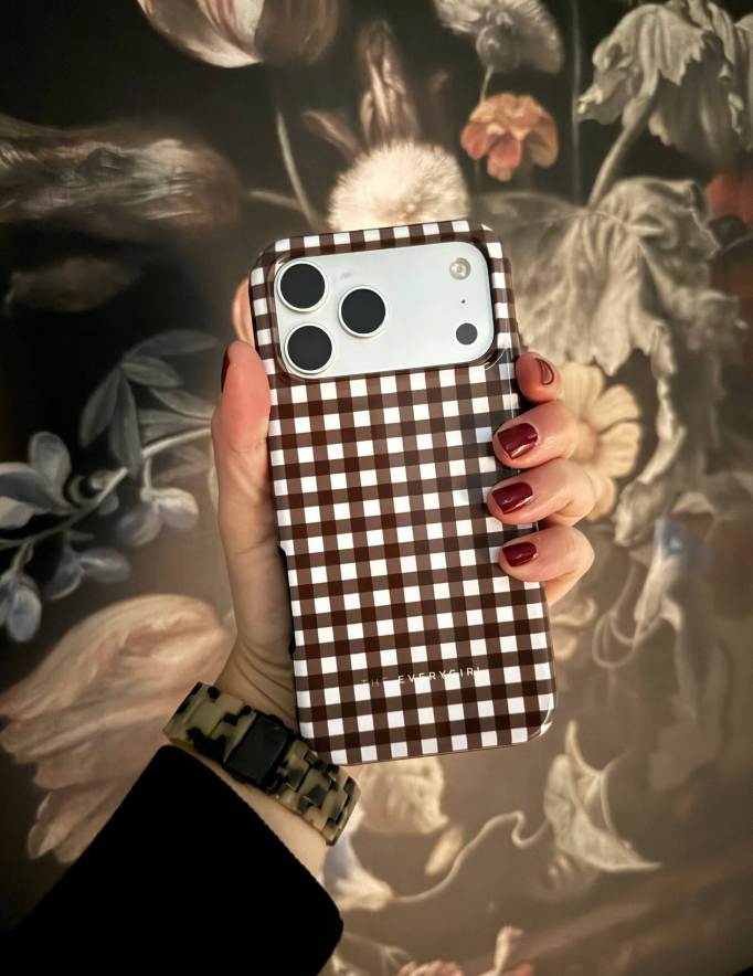 Brown Gingham Phone Case