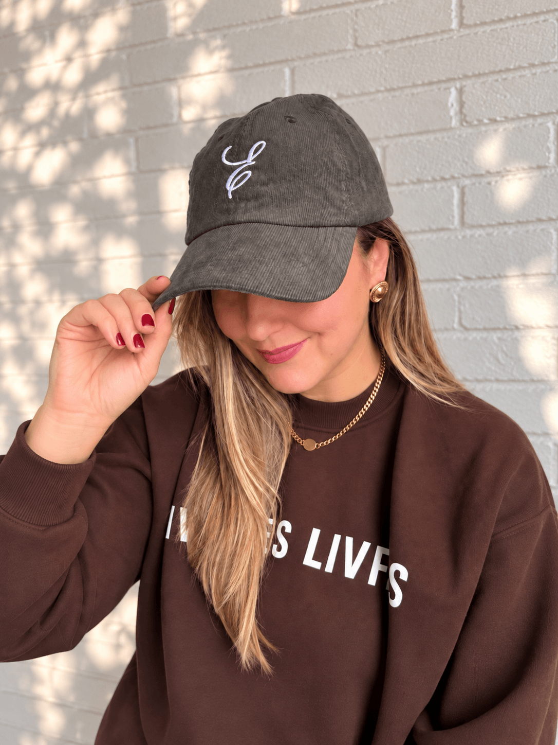 Signature E Vintage Corduroy Cap