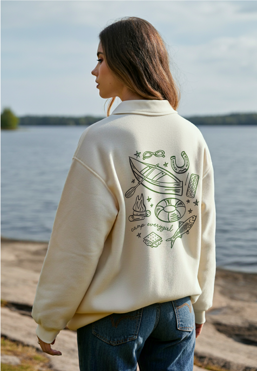 Hiking Club Collared Sweatshirt