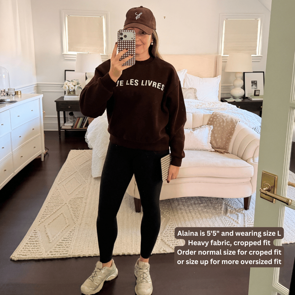 "Long live books" Vive Les Livres Crewneck