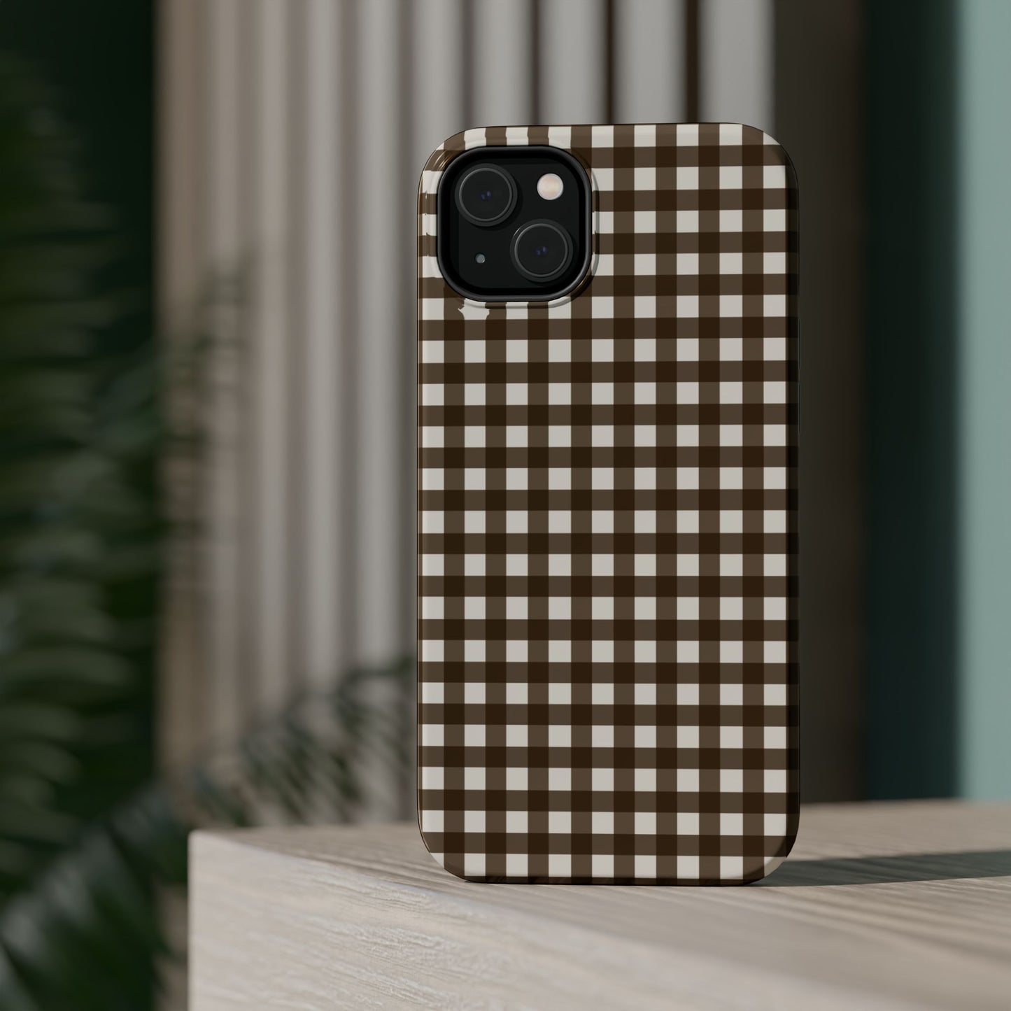 Brown Gingham Phone Case