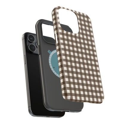 Brown Gingham Phone Case