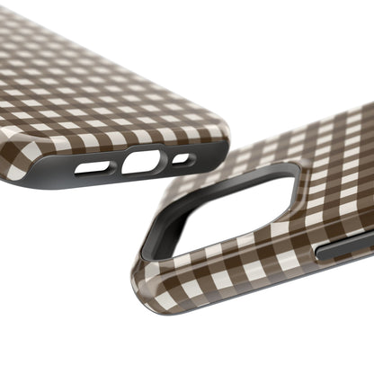 Brown Gingham Phone Case