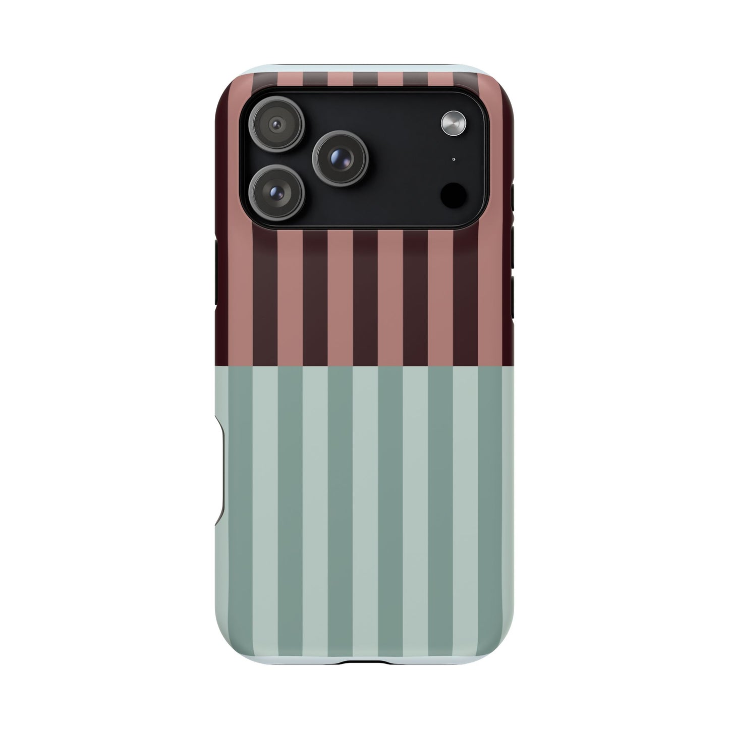 Burgundy and Blue Stripe Phone Case