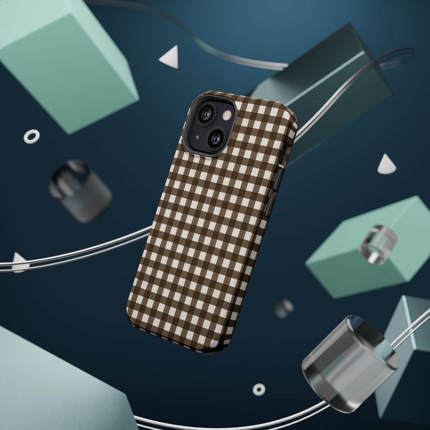 Brown Gingham Phone Case