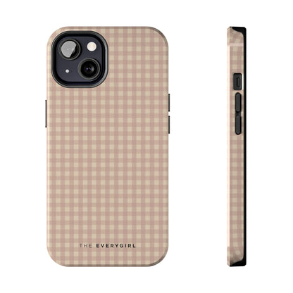 Neutral Blush Gingham IPhone Case