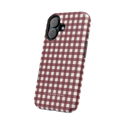 Burgundy Gingham Phone Case