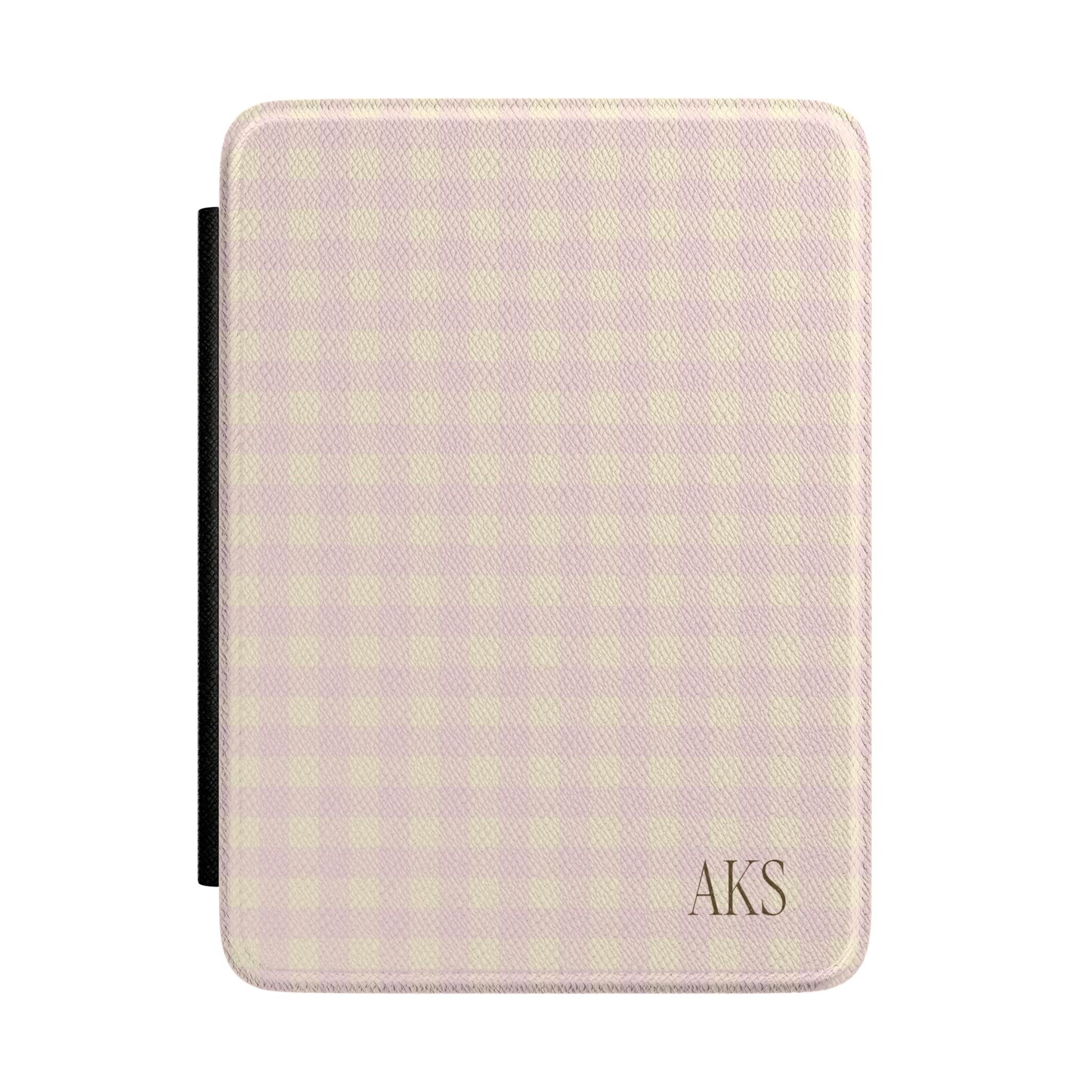 Customizable Yellow & Pink Gingham Kindle Case