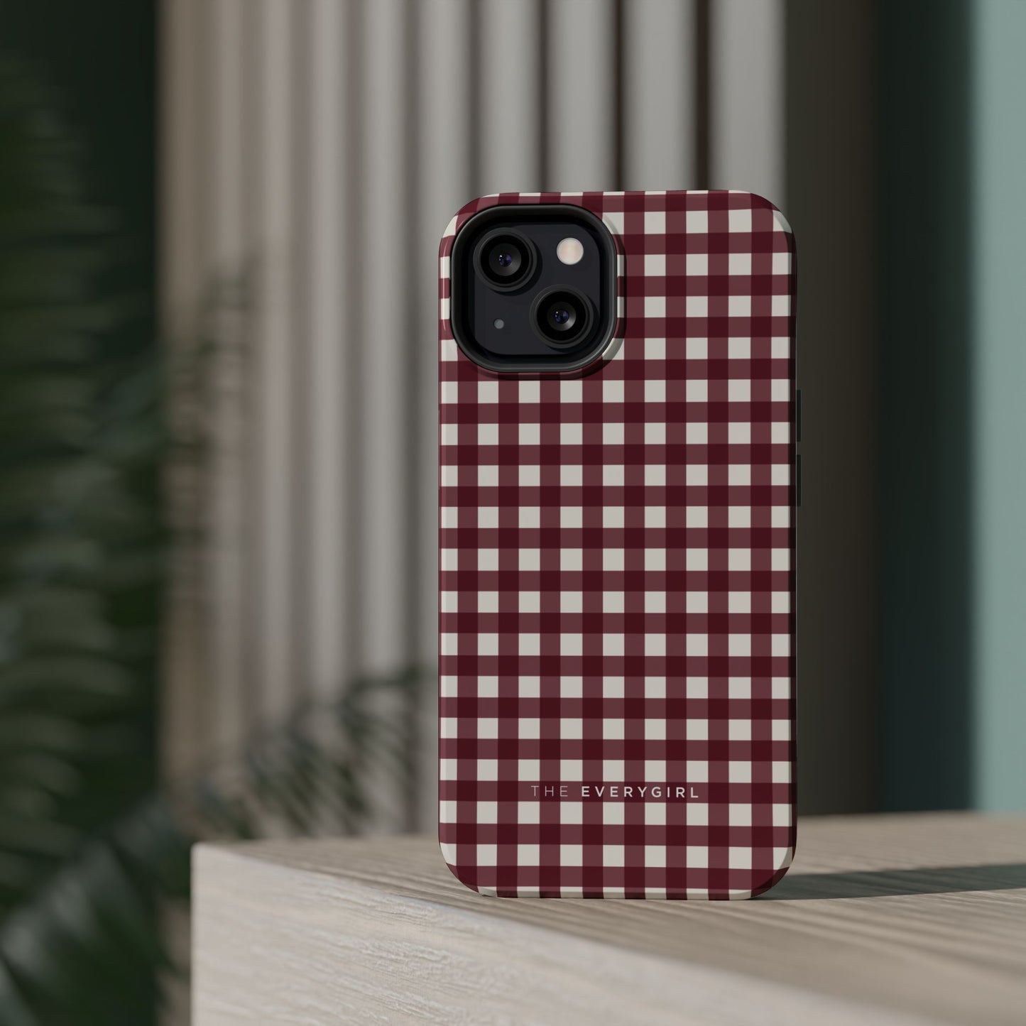 Burgundy Gingham Phone Case