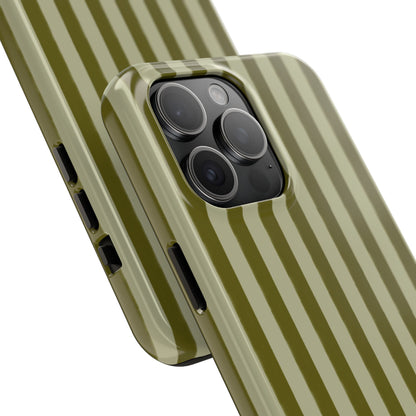 Tone on Tone Green Stripes IPhone Case