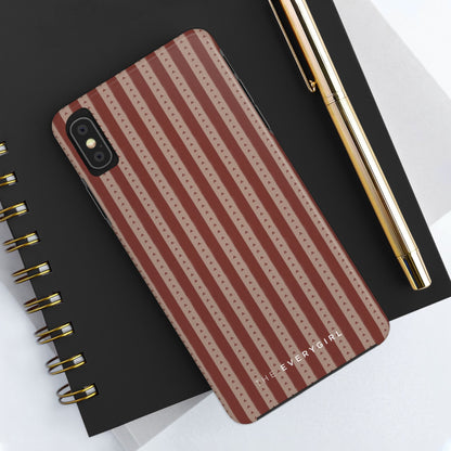 Muted Red Stripe IPhone Case