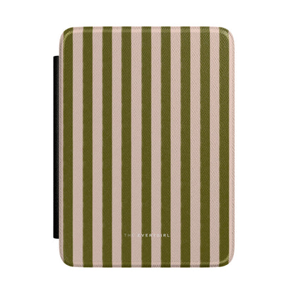 Pink and Green Stripped Kindle Case