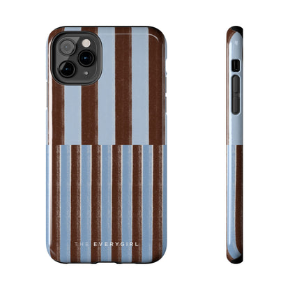January Blue & Brown Phone Case