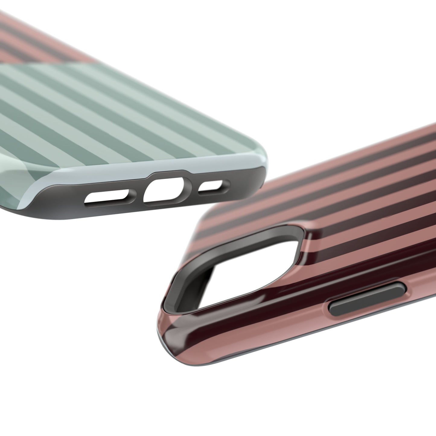 Burgundy and Blue Stripe Phone Case