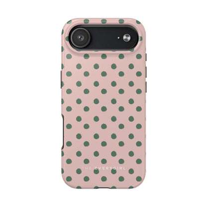 West Coast – Pink & Green Polka Dots Phone Case
