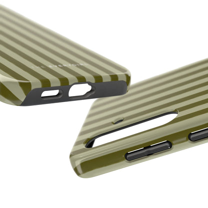 Tone on Tone Green Stripes IPhone Case