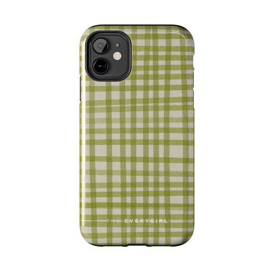 Green Gingham Phone Case
