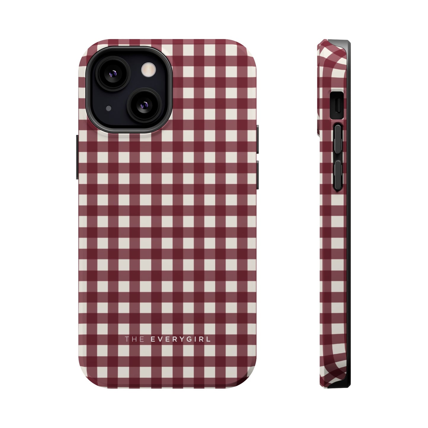Burgundy Gingham Phone Case