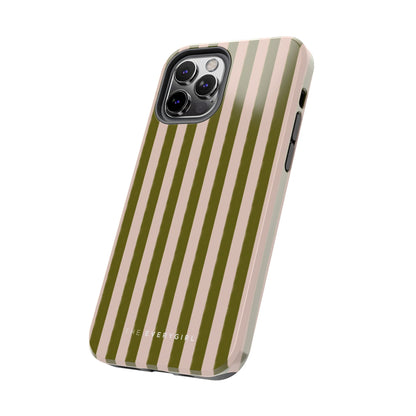 Green & Pink Stripes IPhone Case