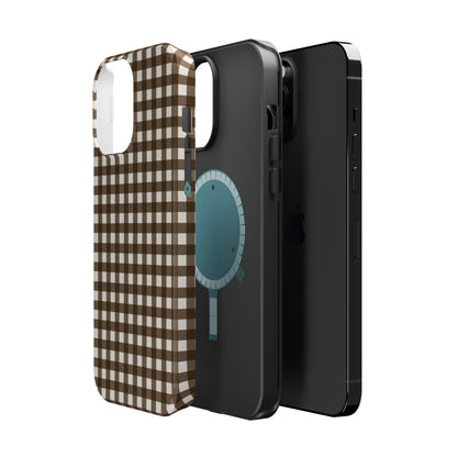 Brown Gingham Phone Case