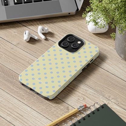 Third Coast – Yellow & Blue Polka Dots Phone Case
