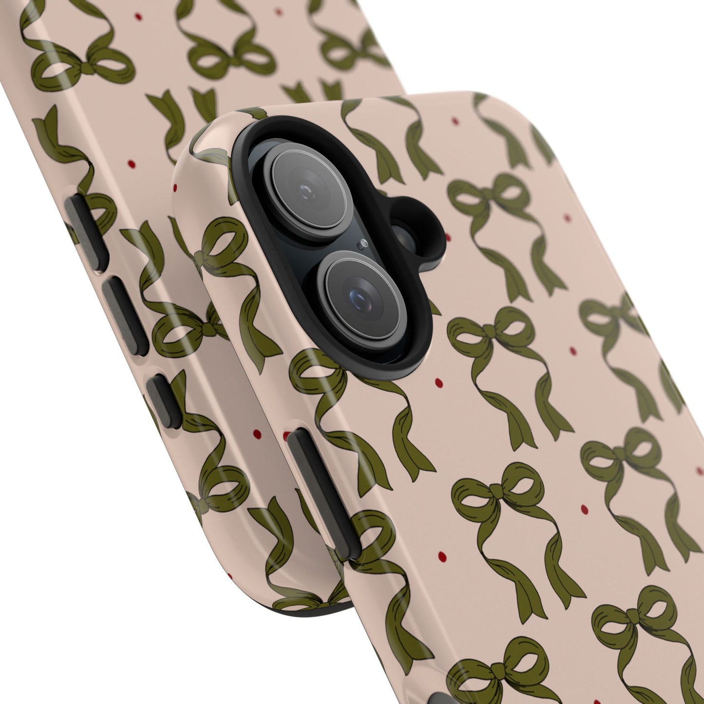 Pink & Green Bows IPhone Case