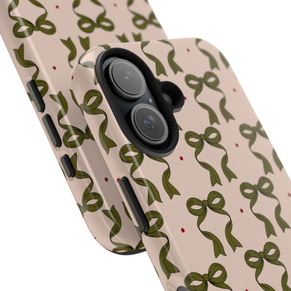 Pink & Green Bows IPhone Case