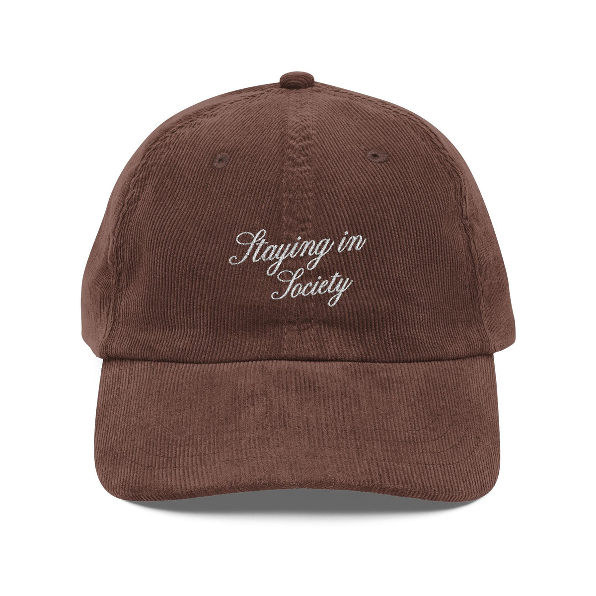 Staying in Society Vintage Corduroy Hat