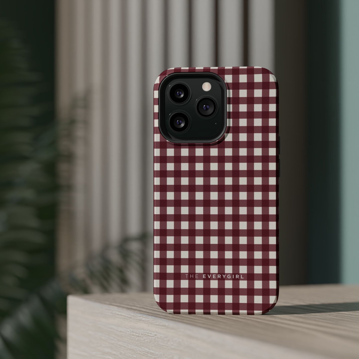 Burgundy Gingham Phone Case