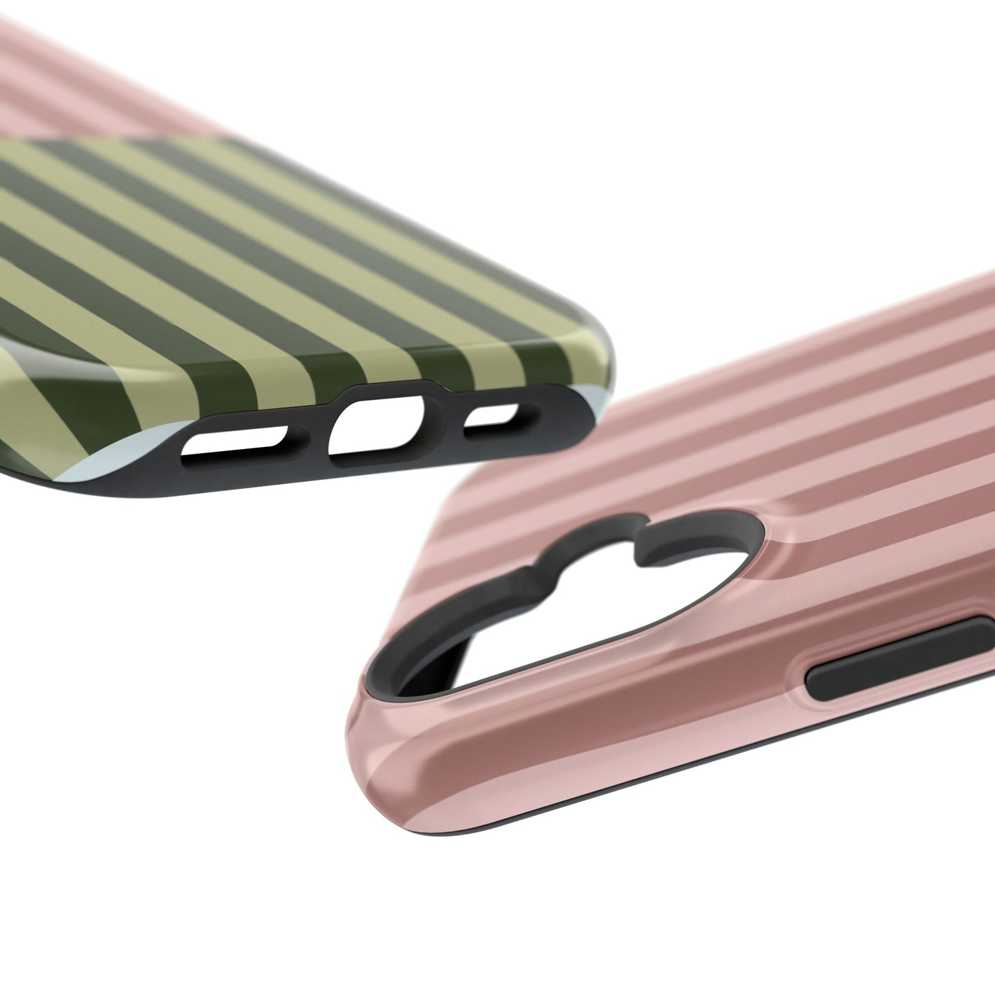 Pink & Green Stripe Phone Case