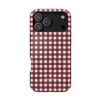 Burgundy Gingham Phone Case
