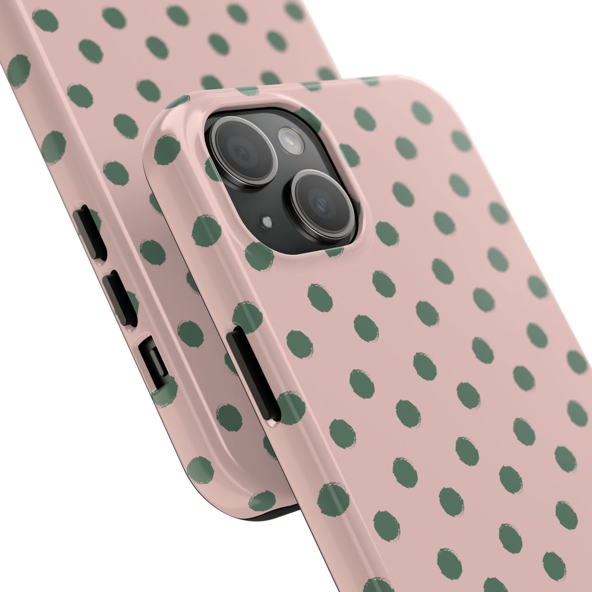 Pink & Green Polka Dots Phone Case
