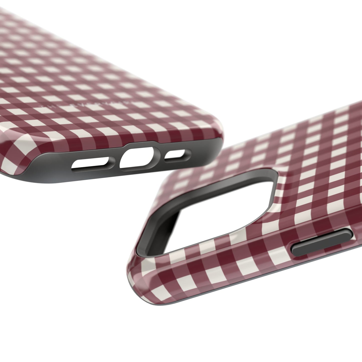 Burgundy Gingham Phone Case