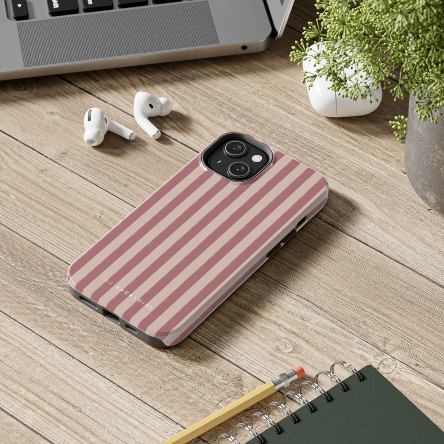 Tone on Tone Pink Stripes IPhone Case