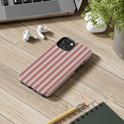 Tone on Tone Pink Stripes IPhone Case