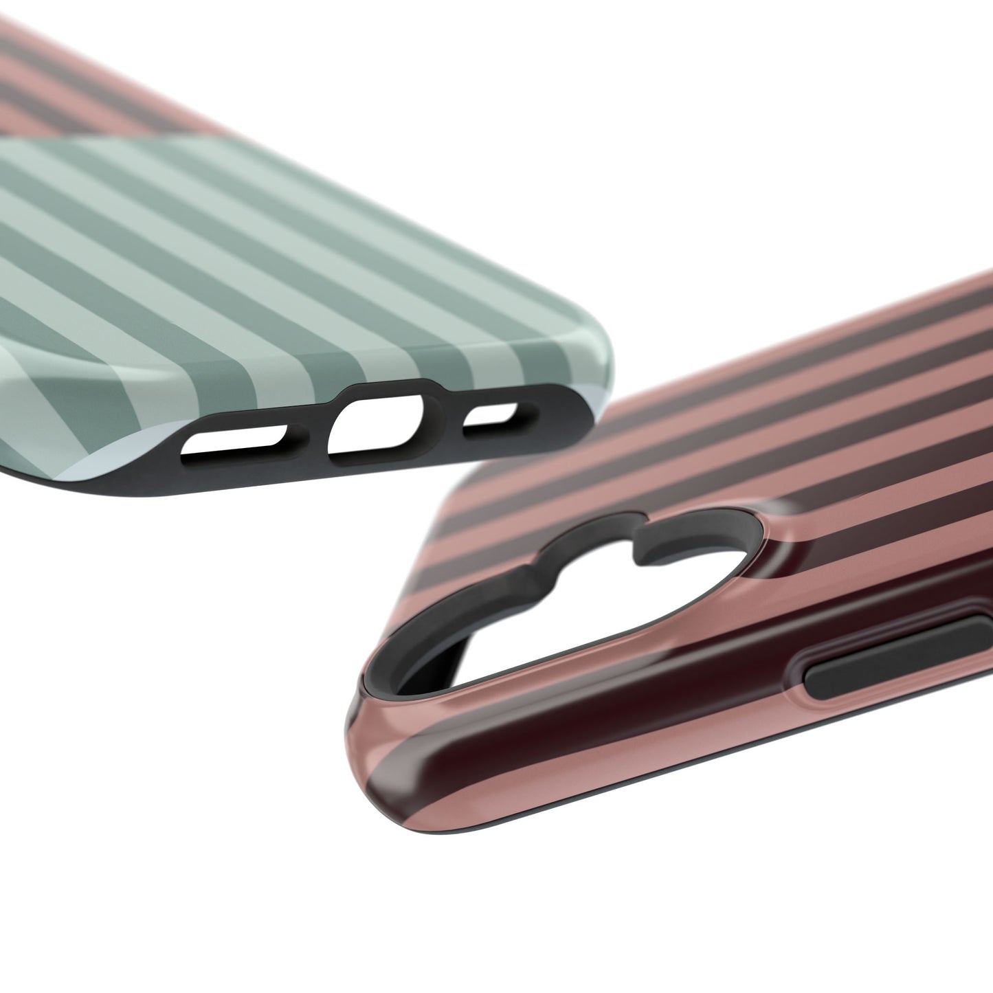 Burgundy and Blue Stripe Phone Case