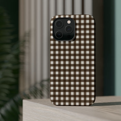 Brown Gingham Phone Case