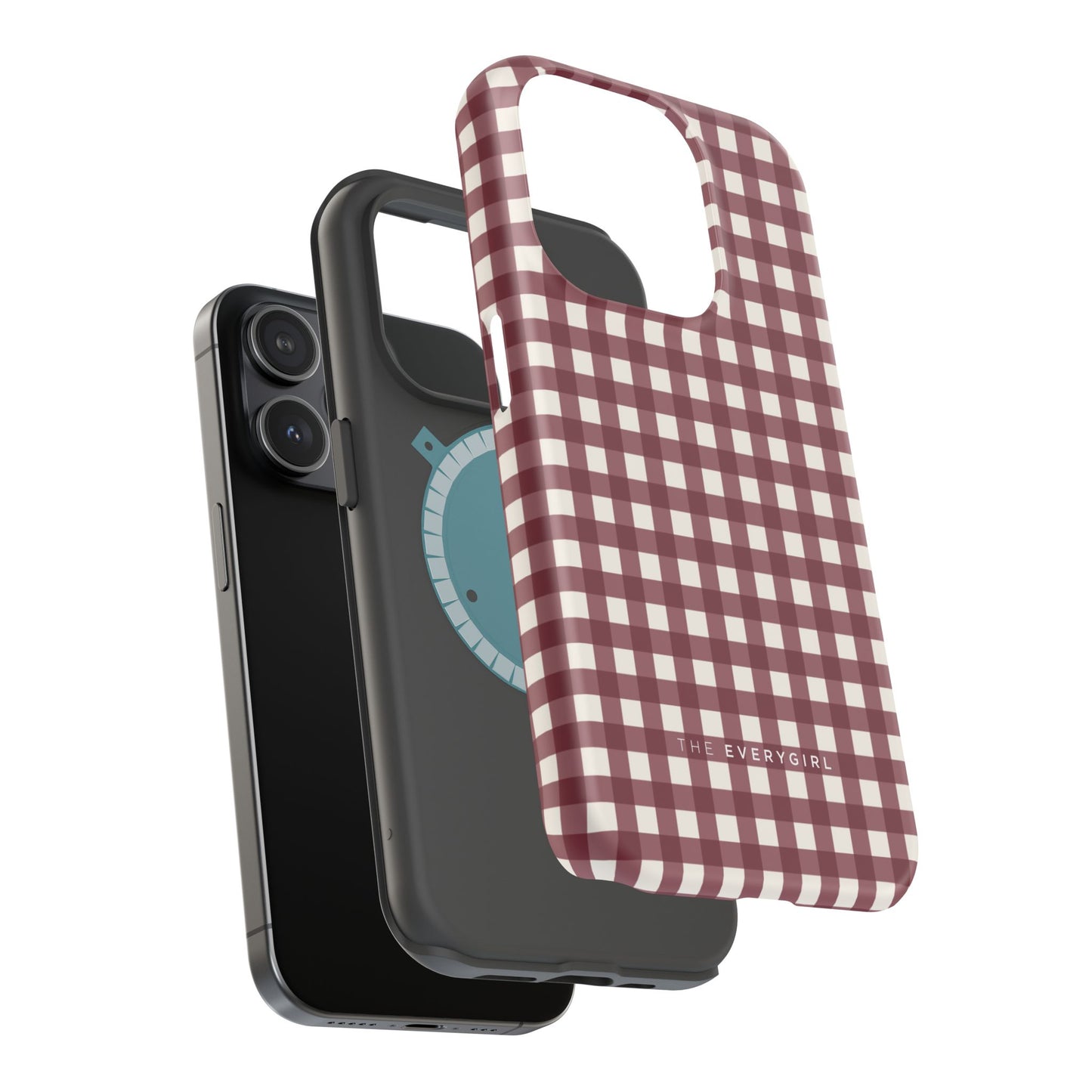 Burgundy Gingham Phone Case