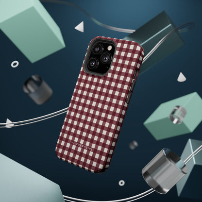 Burgundy Gingham Phone Case