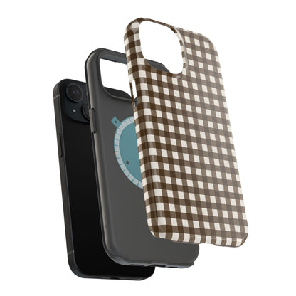 Brown Gingham Phone Case