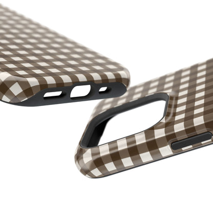Brown Gingham Phone Case