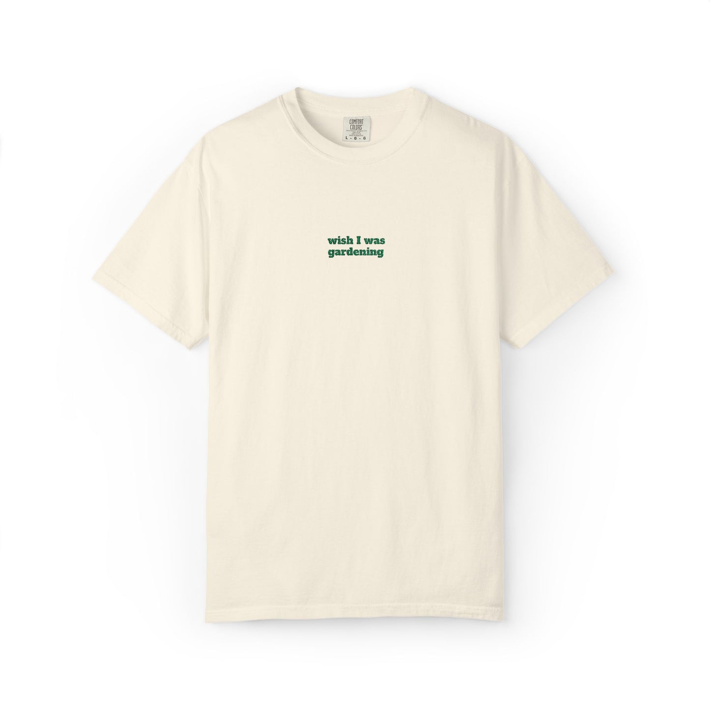 Wish I Was Gardening Embroidered Tee