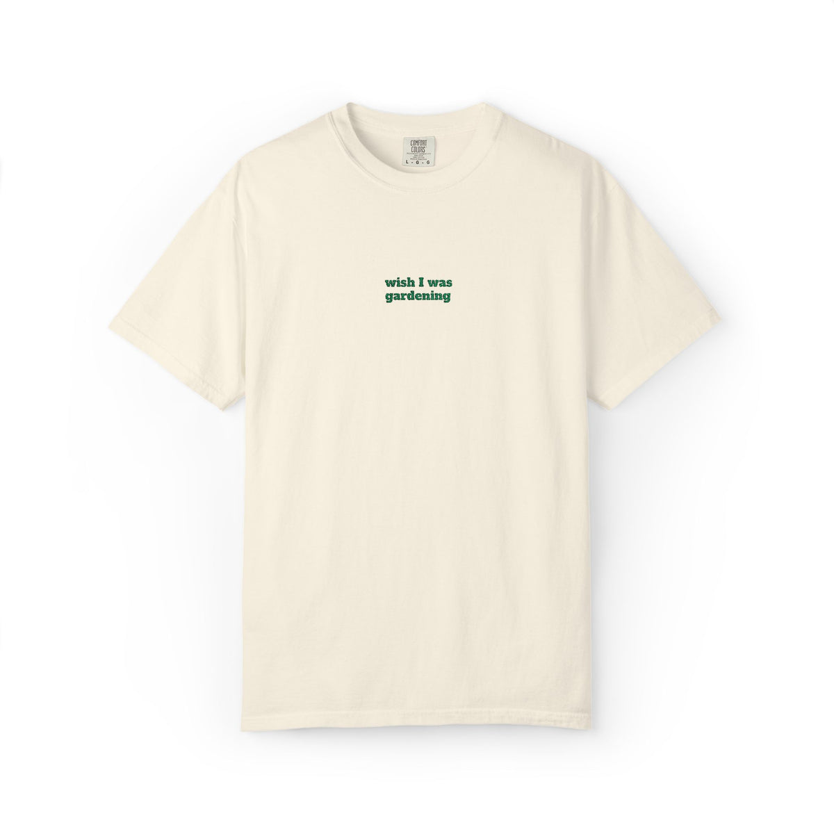 Wish I Was Gardening Embroidered Tee